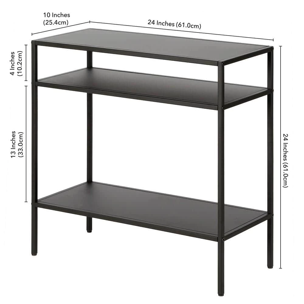 Best Pirce 👏 Ricardo 24 in. Blackened Bronze Side Table with Metal Shelves by Meyer&Cross 👏 8 Best Pirce 👏 Ricardo 24 in. Blackened Bronze Side Table with Metal Shelves by Meyer&Cross 👏 - Image 6