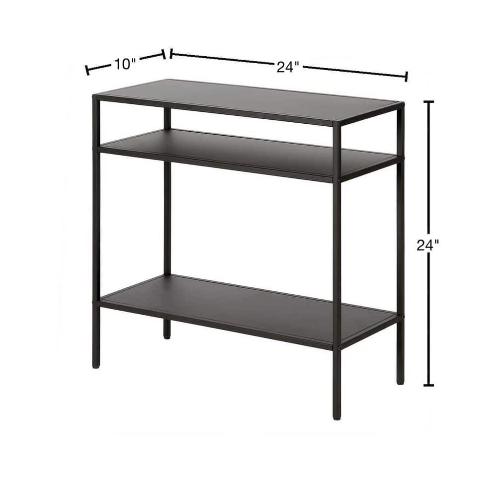 Best Pirce 👏 Ricardo 24 in. Blackened Bronze Side Table with Metal Shelves by Meyer&Cross 👏 5 Best Pirce 👏 Ricardo 24 in. Blackened Bronze Side Table with Metal Shelves by Meyer&Cross 👏 - Image 3