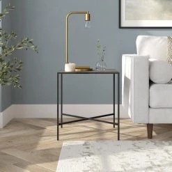 Wholesale 😉 Henley 20 in. Blackened Bronze Square Metal Side Table by Meyer&Cross ✨ -Outlet Camden Isle Store blackened bronze meyer cross end side tables st0829 1f 1000