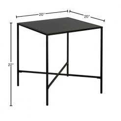 Wholesale 😉 Henley 20 in. Blackened Bronze Square Metal Side Table by Meyer&Cross ✨ -Outlet Camden Isle Store blackened bronze meyer cross end side tables st0829 40 1000