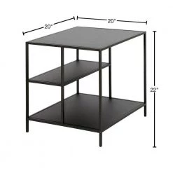 Hot Sale 😍 Winthrop 20 in. Blackened Bronze Square Metal Side Table with Metal Shelves by Meyer&Cross ✔️ 12 Hot Sale 😍 Winthrop 20 in. Blackened Bronze Square Metal Side Table with Metal Shelves by Meyer&Cross ✔️ -Outlet Camden Isle Store blackened bronze meyer cross end side tables st1001 40 1000