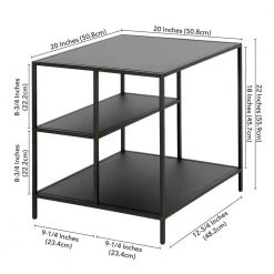 Hot Sale 😍 Winthrop 20 in. Blackened Bronze Square Metal Side Table with Metal Shelves by Meyer&Cross ✔️ 16 Hot Sale 😍 Winthrop 20 in. Blackened Bronze Square Metal Side Table with Metal Shelves by Meyer&Cross ✔️ -Outlet Camden Isle Store blackened bronze meyer cross end side tables st1001 44 1000