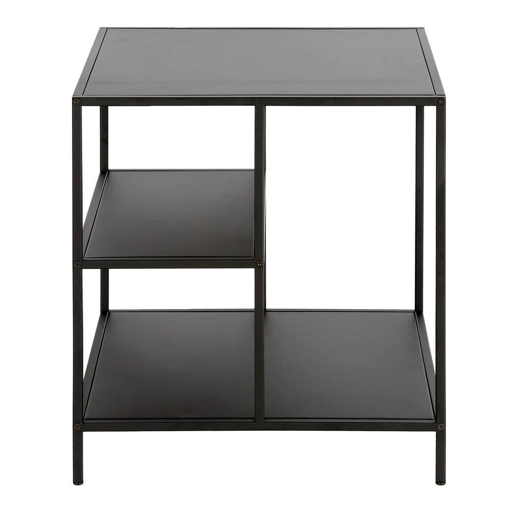 Hot Sale 😍 Winthrop 20 in. Blackened Bronze Square Metal Side Table with Metal Shelves by Meyer&Cross ✔️ 6 Hot Sale 😍 Winthrop 20 in. Blackened Bronze Square Metal Side Table with Metal Shelves by Meyer&Cross ✔️ - Image 4