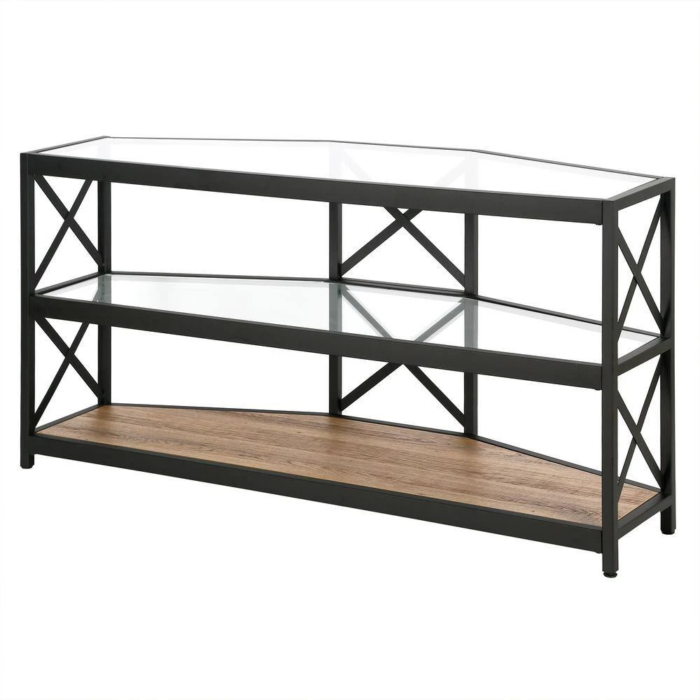 Cheapest 💯 Celine 48 in. Blackened Bronze TV Stand Fits TV's up to 55 in. with Rustic Oak Shelf by Meyer&Cross 🔔 4 Cheapest 💯 Celine 48 in. Blackened Bronze TV Stand Fits TV's up to 55 in. with Rustic Oak Shelf by Meyer&Cross 🔔 - Image 2