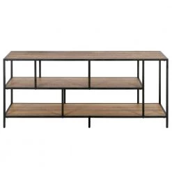 Buy ๐ Winthrop 55 in. Blackened Bronze TV Stand Fits TV's up to 60 in. with Rustic Oak Shelves by Meyer&Cross ๐งจ