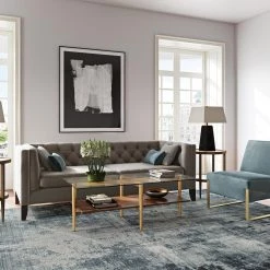 Best Pirce 😍 Otto 47 in. Brass/Walnut Large Rectangle Glass Coffee Table with Shelf by Meyer&Cross 🤩 17 Best Pirce 😍 Otto 47 in. Brass/Walnut Large Rectangle Glass Coffee Table with Shelf by Meyer&Cross 🤩 -Outlet Camden Isle Store brass and walnut meyer cross coffee tables ct0138 31 1000