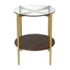 Coupon 💯 Otto Side table in gold with walnut shelf by Meyer&Cross 👏 -Outlet Camden Isle Store brass and walnut meyer cross end side tables st0275 64 1000