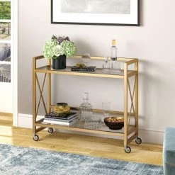 Outlet ⭐ Holly Bar Cart in Brass by Meyer&Cross ⌛ 13 Outlet ⭐ Holly Bar Cart in Brass by Meyer&Cross ⌛ -Outlet Camden Isle Store brass meyer cross bar carts bc0262 1f 1000