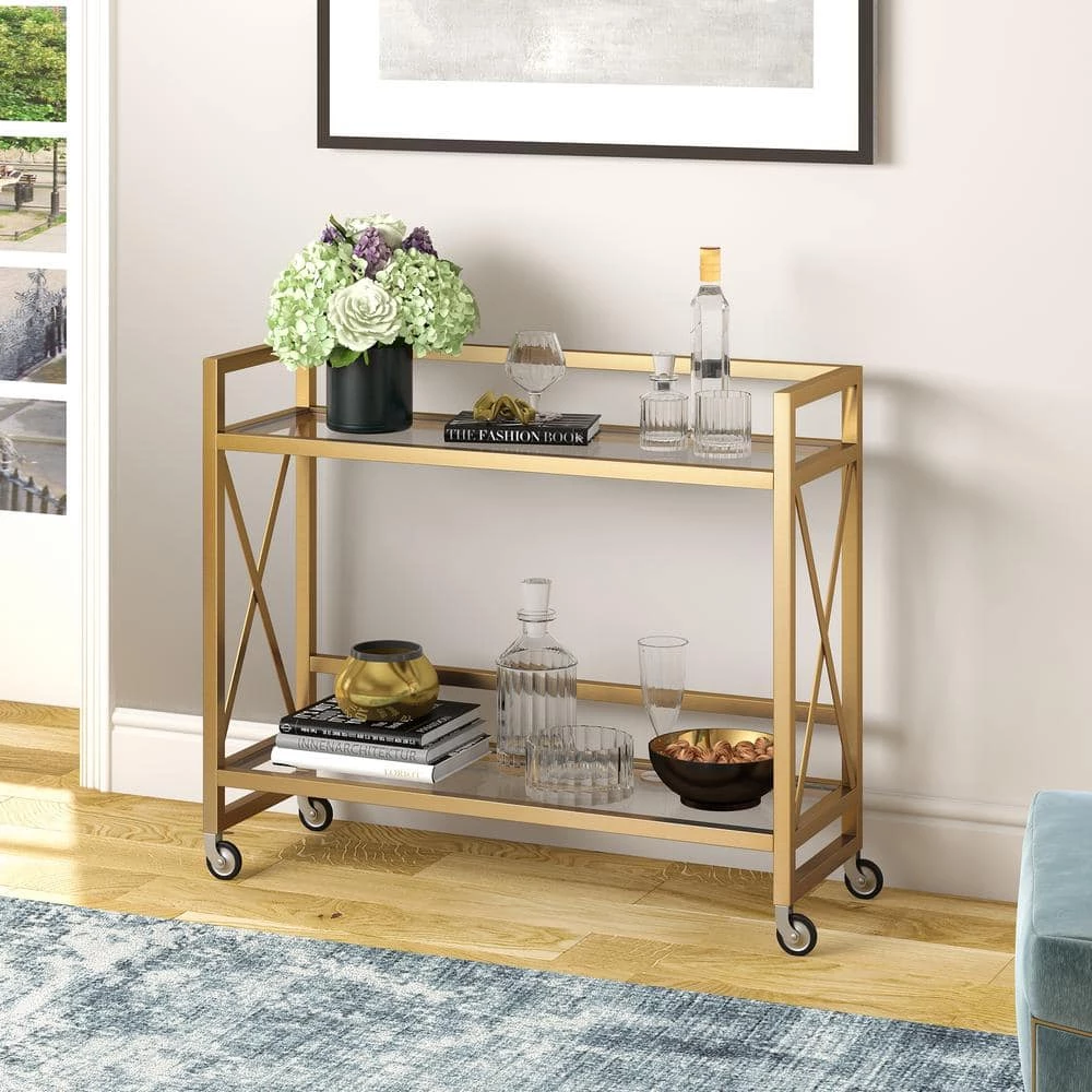 Outlet ⭐ Holly Bar Cart in Brass by Meyer&Cross ⌛ 6 Outlet ⭐ Holly Bar Cart in Brass by Meyer&Cross ⌛ - Image 4