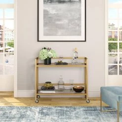 Outlet ⭐ Holly Bar Cart in Brass by Meyer&Cross ⌛ 17 Outlet ⭐ Holly Bar Cart in Brass by Meyer&Cross ⌛ -Outlet Camden Isle Store brass meyer cross bar carts bc0262 31 1000
