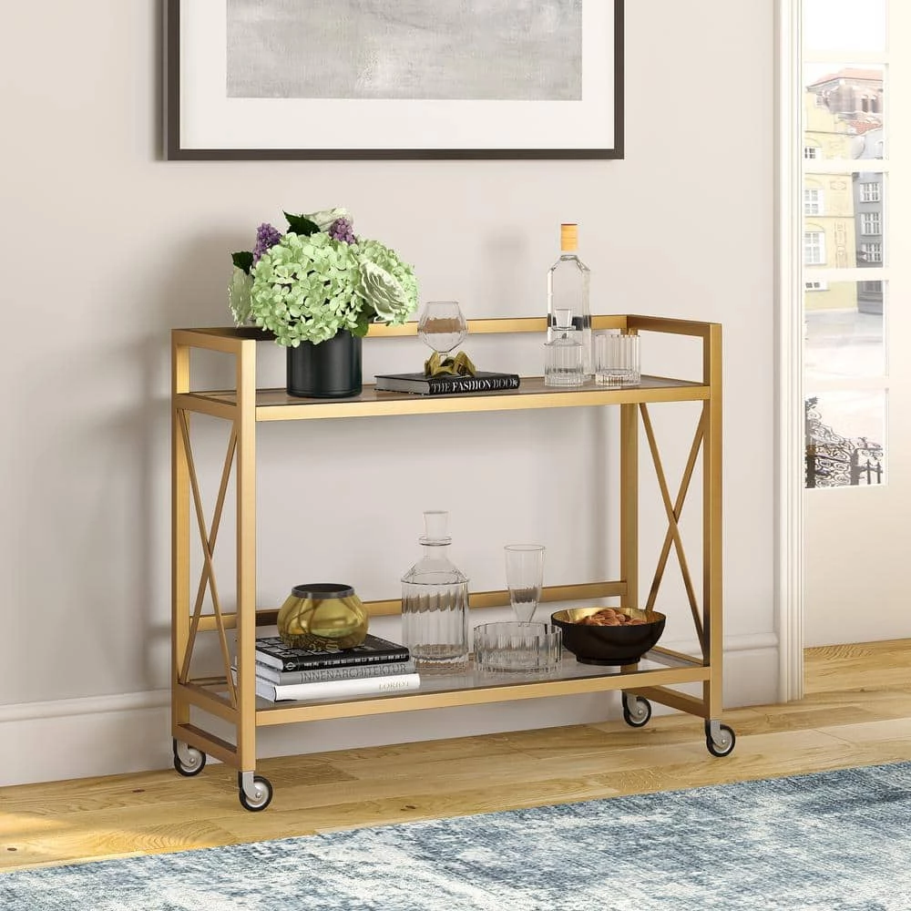 Outlet ⭐ Holly Bar Cart in Brass by Meyer&Cross ⌛ 7 Outlet ⭐ Holly Bar Cart in Brass by Meyer&Cross ⌛ - Image 5