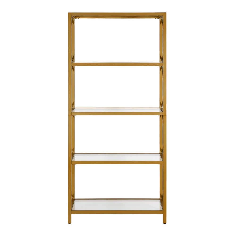 Top 10 ๐ Celine 66 in. Brushed Brass Metal 4-Shelf Bookcase by Meyer&Cross ๐ 4 Top 10 ๐ Celine 66 in. Brushed Brass Metal 4-Shelf Bookcase by Meyer&Cross ๐ - Image 2