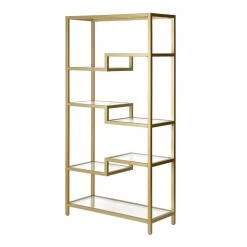 Outlet ๐ Johann 68 in. Metal 4-Shelf Brass Finish Bookcase by Meyer&Cross ๐ 10 Outlet ๐ Johann 68 in. Metal 4-Shelf Brass Finish Bookcase by Meyer&Cross ๐ -Outlet Camden Isle Store brass meyer cross bookcases bookshelves bk0452 4f 1000
