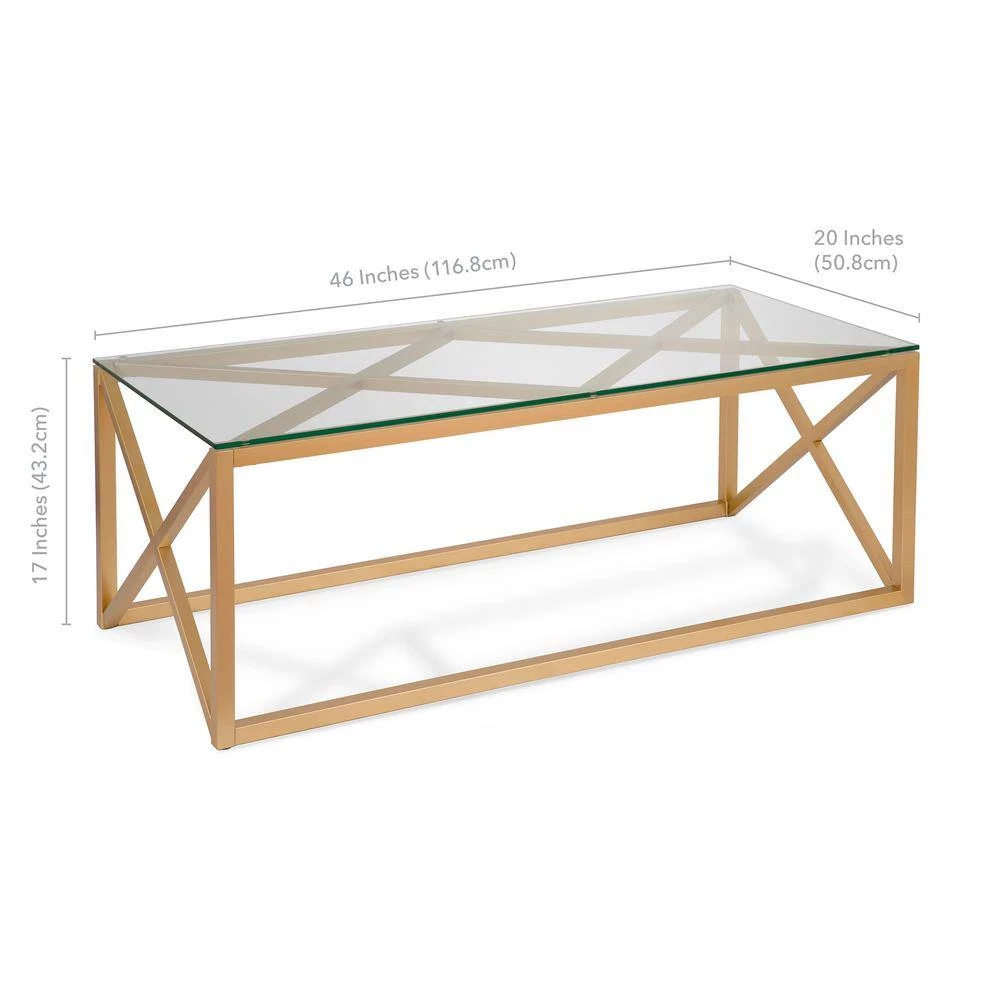 Buy ๐ Dixon 46 in. Brass Large Rectangle Glass Coffee Table by Meyer&Cross ๐งจ 9 Buy ๐ Dixon 46 in. Brass Large Rectangle Glass Coffee Table by Meyer&Cross ๐งจ - Image 7