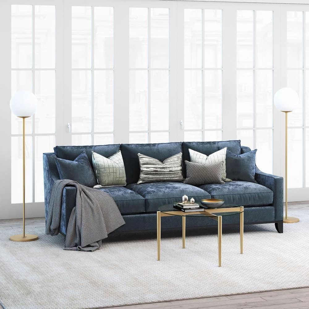 Promo 😍 Kadmos 36 in. Brass/Clear Medium Round Glass Coffee Table by Meyer&Cross 👏 7 Promo 😍 Kadmos 36 in. Brass/Clear Medium Round Glass Coffee Table by Meyer&Cross 👏 - Image 5