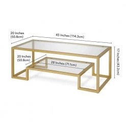 Coupon 💯 Athena 45 in. Brass/Clear Large Rectangle Glass Coffee Table with Shelf by Meyer&Cross 🥰 15 Coupon 💯 Athena 45 in. Brass/Clear Large Rectangle Glass Coffee Table with Shelf by Meyer&Cross 🥰 -Outlet Camden Isle Store brass meyer cross coffee tables ct0066 44 1000