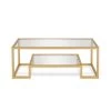 Coupon 💯 Athena 45 in. Brass/Clear Large Rectangle Glass Coffee Table with Shelf by Meyer&Cross 🥰 2 Coupon 💯 Athena 45 in. Brass/Clear Large Rectangle Glass Coffee Table with Shelf by Meyer&Cross 🥰 -Outlet Camden Isle Store brass meyer cross coffee tables ct0066 64 1000