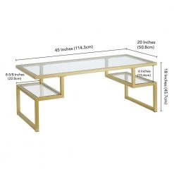 Best deal ๐งจ Zander 45 in. Brass/Clear Large Rectangle Glass Coffee Table with Shelf by Meyer&Cross ๐ 11 Best deal ๐งจ Zander 45 in. Brass/Clear Large Rectangle Glass Coffee Table with Shelf by Meyer&Cross ๐ -Outlet Camden Isle Store brass meyer cross coffee tables ct0189 1f 1000