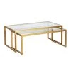 Deals 💯 Rocco 46 in. Brass/Clear Large Rectangle Glass Coffee Table with Nesting Tables by Meyer&Cross 💯 -Outlet Camden Isle Store brass meyer cross coffee tables ct0238 64 1000