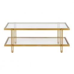 Best Pirce 🥰 Inez 45 in. Brass/Clear Large Rectangle Glass Coffee Table with Shelf by Meyer&Cross 🎁 12 Best Pirce 🥰 Inez 45 in. Brass/Clear Large Rectangle Glass Coffee Table with Shelf by Meyer&Cross 🎁 -Outlet Camden Isle Store brass meyer cross coffee tables ct0316 c3 1000