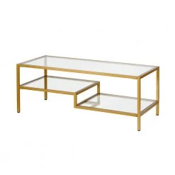 Cheap 🛒 Lovett 45 in. Brass Large Rectangle Glass Coffee Table with Shelf by Meyer&Cross 🌟 14 Cheap 🛒 Lovett 45 in. Brass Large Rectangle Glass Coffee Table with Shelf by Meyer&Cross 🌟 -Outlet Camden Isle Store brass meyer cross coffee tables ct0359 1f 1000
