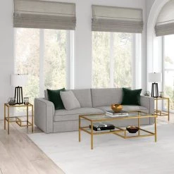 Cheap 🛒 Lovett 45 in. Brass Large Rectangle Glass Coffee Table with Shelf by Meyer&Cross 🌟 15 Cheap 🛒 Lovett 45 in. Brass Large Rectangle Glass Coffee Table with Shelf by Meyer&Cross 🌟 -Outlet Camden Isle Store brass meyer cross coffee tables ct0359 fa 1000