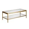 Wholesale 💯 Alexis 45 in. Brass Large Rectangle Glass Coffee Table with Shelf by Meyer&Cross 😉 1 Wholesale 💯 Alexis 45 in. Brass Large Rectangle Glass Coffee Table with Shelf by Meyer&Cross 😉 -Outlet Camden Isle Store brass meyer cross coffee tables ct0380 64 1000