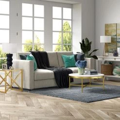 Coupon 🔔 Xivil 36 in. Brass Round Coffee Table with Faux Marble Top by Meyer&Cross 🔥 -Outlet Camden Isle Store brass meyer cross coffee tables ct0998 31 1000