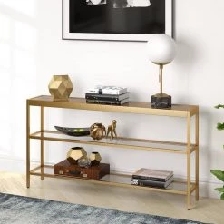 Promo ๐ฅฐ Alexis 55 in. Brass Rectangle Glass Console Table with Storage by Meyer&Cross ๐ 19 Promo ๐ฅฐ Alexis 55 in. Brass Rectangle Glass Console Table with Storage by Meyer&Cross ๐ -Outlet Camden Isle Store brass meyer cross console tables at0234 31 1000