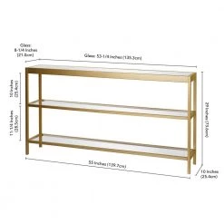 Promo ๐ฅฐ Alexis 55 in. Brass Rectangle Glass Console Table with Storage by Meyer&Cross ๐ 16 Promo ๐ฅฐ Alexis 55 in. Brass Rectangle Glass Console Table with Storage by Meyer&Cross ๐ -Outlet Camden Isle Store brass meyer cross console tables at0234 44 1000