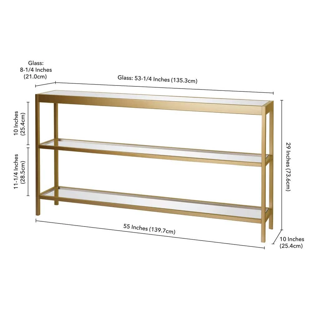 Promo ๐ฅฐ Alexis 55 in. Brass Rectangle Glass Console Table with Storage by Meyer&Cross ๐ 8 Promo ๐ฅฐ Alexis 55 in. Brass Rectangle Glass Console Table with Storage by Meyer&Cross ๐ - Image 6