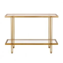 Discount ❤️ Inez 42 in. Brass/Clear Standard Rectangle Glass Console Table with Storage by Meyer&Cross 🤩 16 Discount ❤️ Inez 42 in. Brass/Clear Standard Rectangle Glass Console Table with Storage by Meyer&Cross 🤩 -Outlet Camden Isle Store brass meyer cross console tables at0314 4f 1000