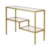 Budget โญ Lovett 42 in. Brass Standard Rectangle Glass Console Table with Shelves by Meyer&Cross ๐ 1 Budget โญ Lovett 42 in. Brass Standard Rectangle Glass Console Table with Shelves by Meyer&Cross ๐ -Outlet Camden Isle Store brass meyer cross console tables at0358 64 1000