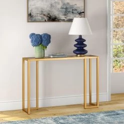 Best Sale 😀 Oscar 42 in. Brass Rectangle Glass Console Table by Meyer&Cross 💯 13 Best Sale 😀 Oscar 42 in. Brass Rectangle Glass Console Table by Meyer&Cross 💯 -Outlet Camden Isle Store brass meyer cross console tables at0412 44 1000