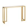 Best Sale 😀 Oscar 42 in. Brass Rectangle Glass Console Table by Meyer&Cross 💯 -Outlet Camden Isle Store brass meyer cross console tables at0412 64 1000