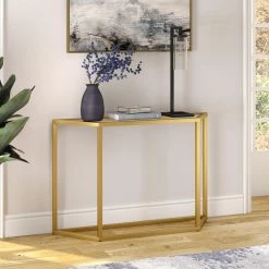 Budget 🔥 Levi 44 in. Brass Rectangle Glass Console Table with Storage by Meyer&Cross 🔥 14 Budget 🔥 Levi 44 in. Brass Rectangle Glass Console Table with Storage by Meyer&Cross 🔥 -Outlet Camden Isle Store brass meyer cross console tables at0429 1f 1000
