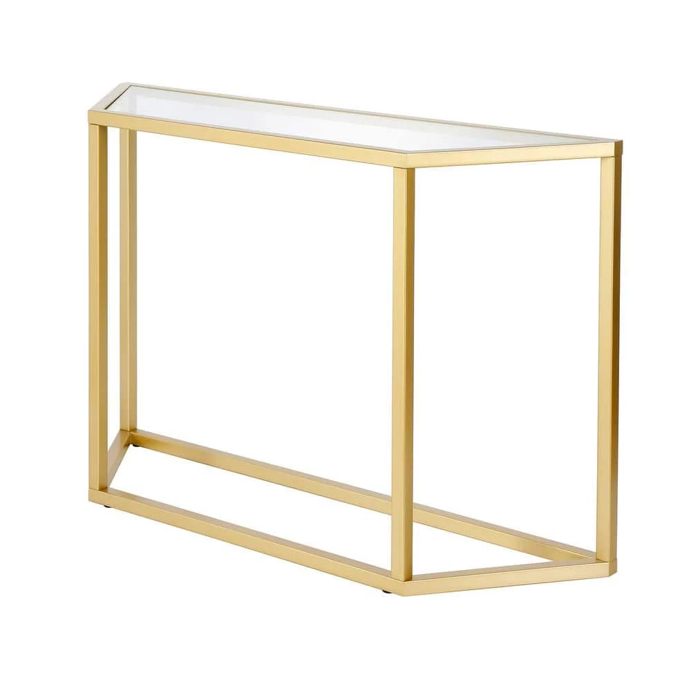 Budget 🔥 Levi 44 in. Brass Rectangle Glass Console Table with Storage by Meyer&Cross 🔥 6 Budget 🔥 Levi 44 in. Brass Rectangle Glass Console Table with Storage by Meyer&Cross 🔥 - Image 4