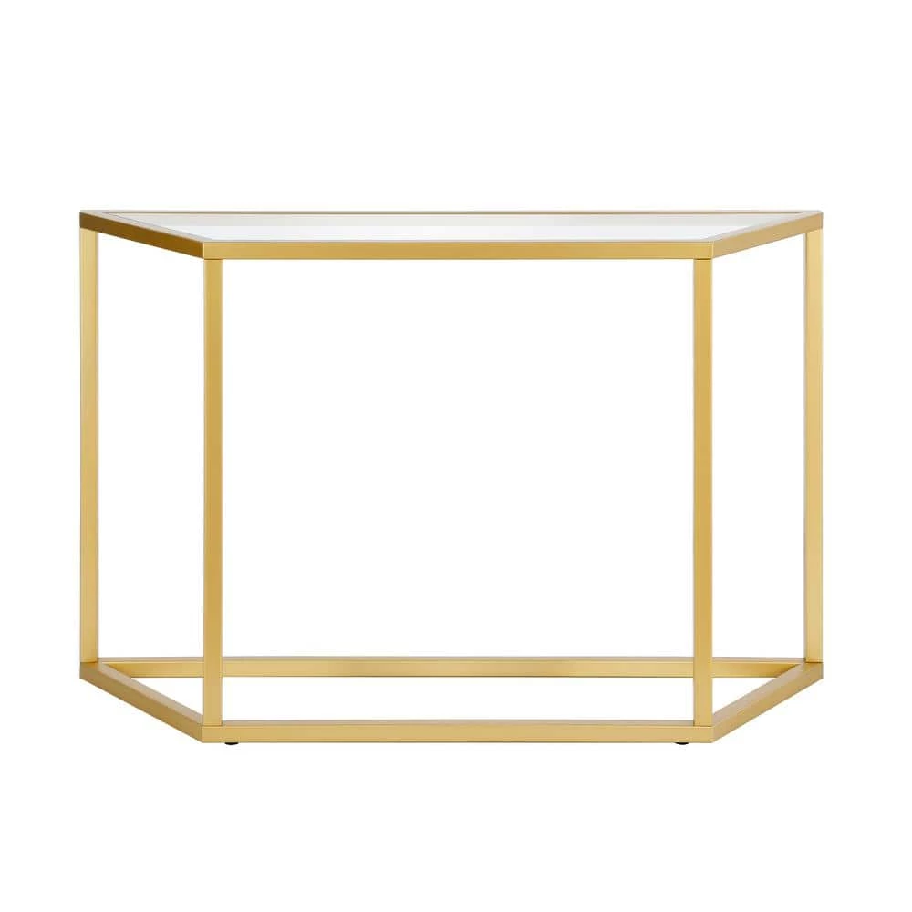 Budget 🔥 Levi 44 in. Brass Rectangle Glass Console Table with Storage by Meyer&Cross 🔥 5 Budget 🔥 Levi 44 in. Brass Rectangle Glass Console Table with Storage by Meyer&Cross 🔥 - Image 3
