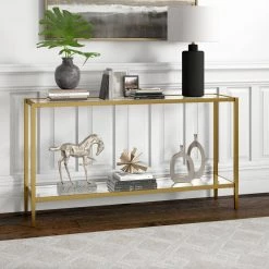 Cheapest 🥰 Hera 55 in. Brass Rectangle Glass Console Table with Mirrored Shelf by Meyer&Cross ❤️ 13 Cheapest 🥰 Hera 55 in. Brass Rectangle Glass Console Table with Mirrored Shelf by Meyer&Cross ❤️ -Outlet Camden Isle Store brass meyer cross console tables at0978 1f 1000