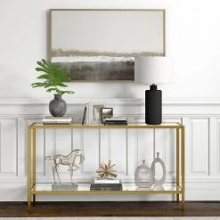 Cheapest 🥰 Hera 55 in. Brass Rectangle Glass Console Table with Mirrored Shelf by Meyer&Cross ❤️ 15 Cheapest 🥰 Hera 55 in. Brass Rectangle Glass Console Table with Mirrored Shelf by Meyer&Cross ❤️ -Outlet Camden Isle Store brass meyer cross console tables at0978 31 1000
