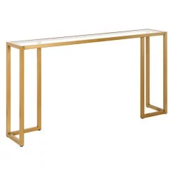 Coupon ❤️ Oscar 55 in. Rectangle Brass Glass Console Table by Meyer&Cross ⌛
