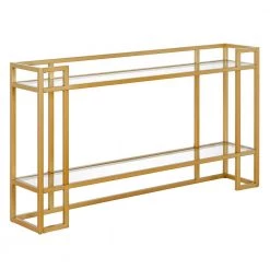 Wholesale 🌟 Uriel 52 in. Brass Rectangle Glass Console Table by Meyer&Cross 🎁