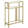Budget 🎉 Cortland 22 in. Brass Rectangle Glass Console Table with Glass Shelves by Meyer&Cross ❤️ 1 Budget 🎉 Cortland 22 in. Brass Rectangle Glass Console Table with Glass Shelves by Meyer&Cross ❤️ -Outlet Camden Isle Store brass meyer cross console tables at1177 64 1000