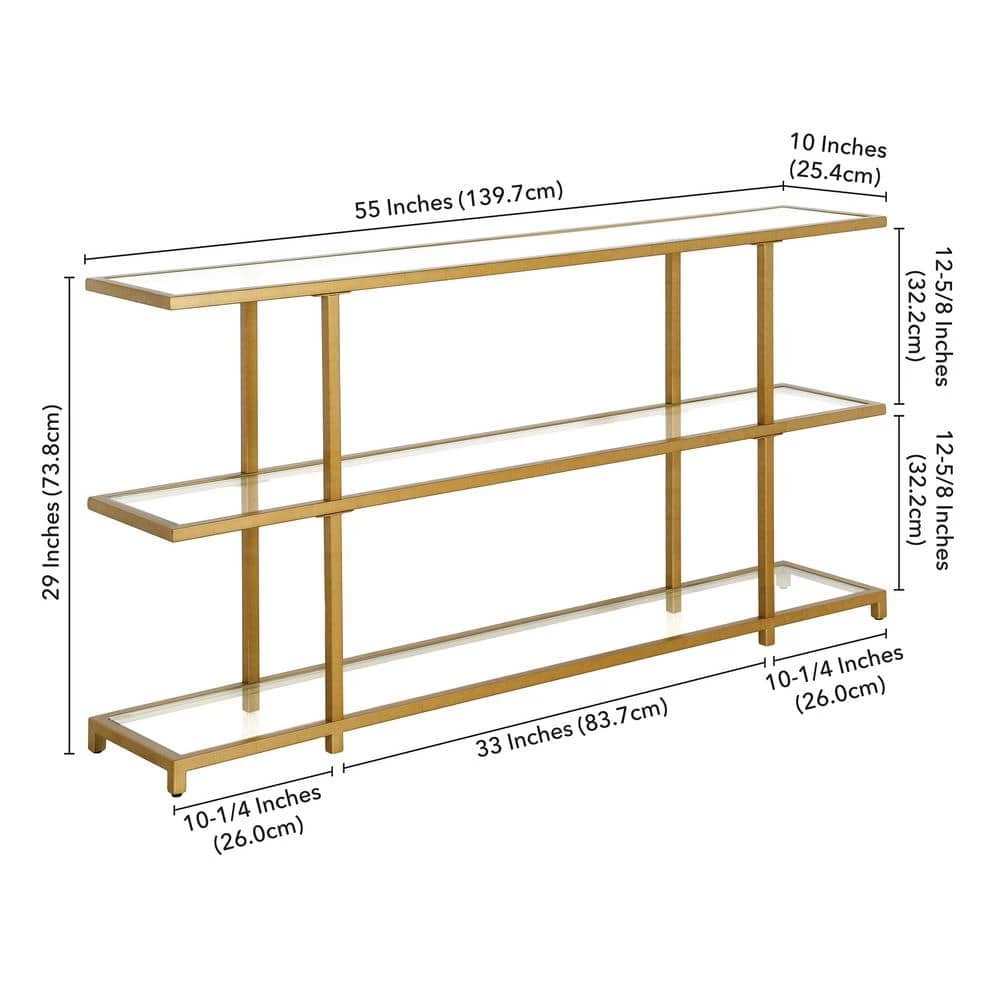 Cheap โ Greenwich 55 in. Brass Rectangle Glass Console Table by Meyer&Cross ๐ฅ 6 Cheap โ Greenwich 55 in. Brass Rectangle Glass Console Table by Meyer&Cross ๐ฅ - Image 4