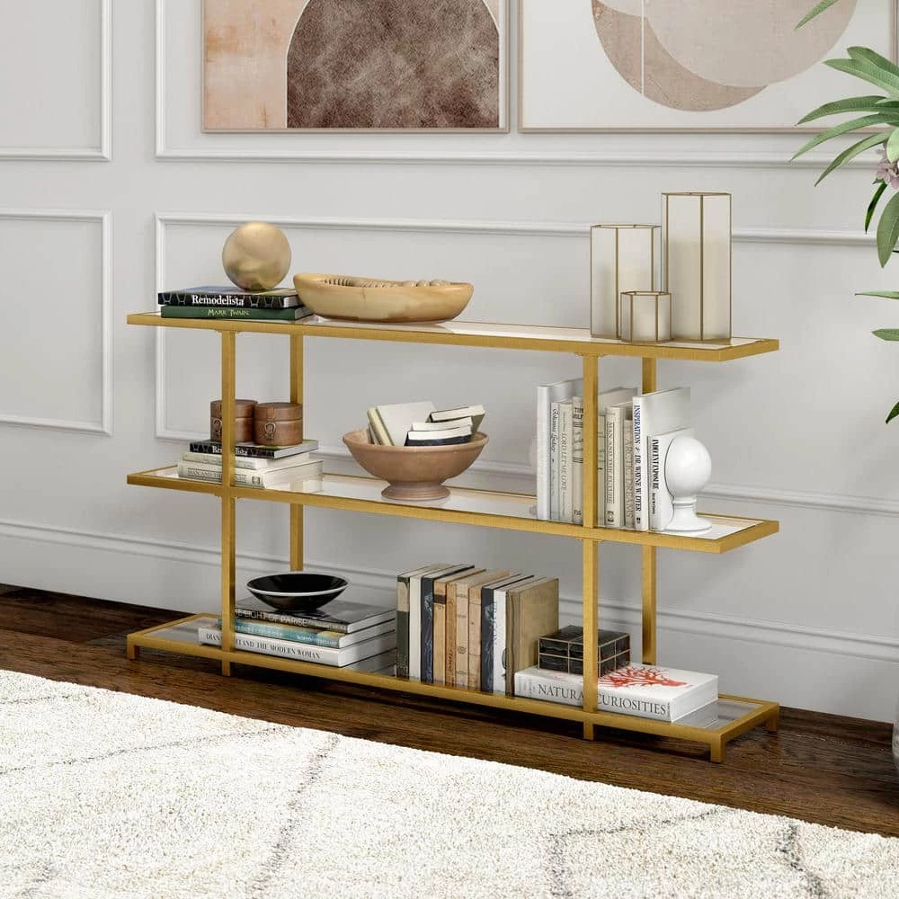 Cheap โ Greenwich 55 in. Brass Rectangle Glass Console Table by Meyer&Cross ๐ฅ 5 Cheap โ Greenwich 55 in. Brass Rectangle Glass Console Table by Meyer&Cross ๐ฅ - Image 3