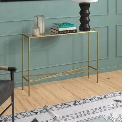 Brand new 😀 Henley 42 in. Brass Rectangle Glass Console Table by Meyer&Cross 👍 13 Brand new 😀 Henley 42 in. Brass Rectangle Glass Console Table by Meyer&Cross 👍 -Outlet Camden Isle Store brass meyer cross console tables at1279 4f 1000