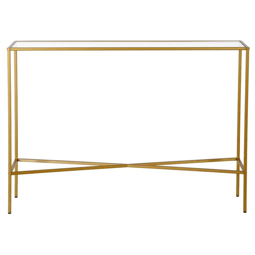 Brand new 😀 Henley 42 in. Brass Rectangle Glass Console Table by Meyer&Cross 👍 5 Brand new 😀 Henley 42 in. Brass Rectangle Glass Console Table by Meyer&Cross 👍 - Image 3