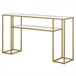 Wholesale 👍 Marilyn 55 in.Brass Rectangular Console Table with Glass Top by Meyer&Cross ✔️ -Outlet Camden Isle Store brass meyer cross console tables at1536 1f 1000
