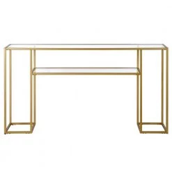 Wholesale 👍 Marilyn 55 in.Brass Rectangular Console Table with Glass Top by Meyer&Cross ✔️