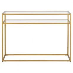 Brand new 😀 Addison 42 in. Bronze Standard Rectangle Glass Console Table with Storage by Meyer&Cross 🌟